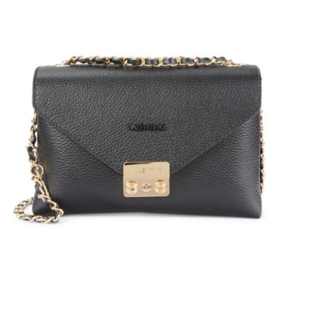 Valentino Black and Gold Crossbody Bag with Chain Strap - Picture 2 of 4